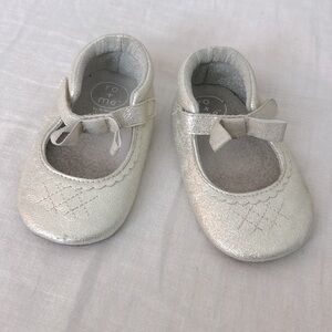 Gold Shimmer Mary Jane Ro + Me Baby Shoes Bow Robeez